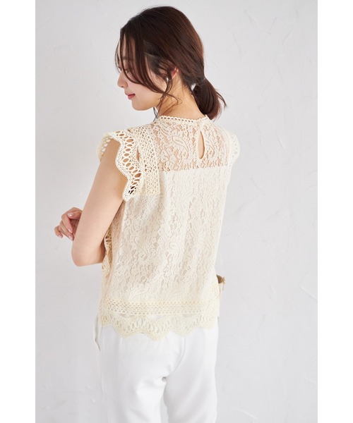 tocco closet(トッコ クローゼット)の「【ZOZO限定】ノースリーブ総レースブラウス(シャツ/ブラウス・レディース・ブルー/ホワイト/イエロー・M)」の18枚目の写真