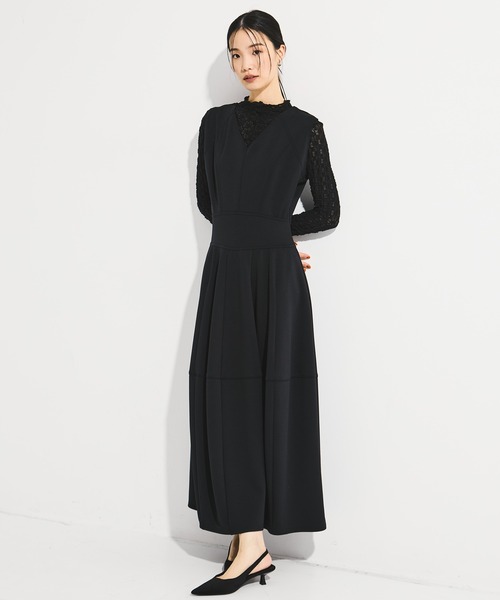 STUDIOUS（ステュディオス）の「【STUDIOUS/ステュディオス】BONDING BALLOON ONEPIECE/バウンディングバルーンワンピース/ノースリーブワンピース/ウォッシャブル（ワンピース・レディース・ブラック/ブラウン・1/2）」の2枚目の写真