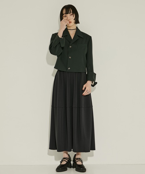 STUDIOUS（ステュディオス）の「【STUDIOUS/ステュディオス】BONDING BALLOON ONEPIECE/バウンディングバルーンワンピース/ノースリーブワンピース/ウォッシャブル（ワンピース・レディース・ブラック/ブラウン・1/2）」の11枚目の写真