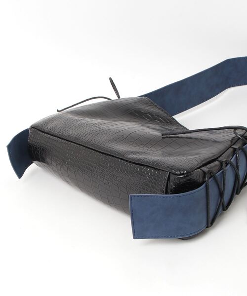 VACANCY（ヴァカンシー）の「サイドリボン配色ハンドバッグ（ハンドバッグ・レディース・ブラック/チャコールグレー/イエロー・FREE）」の5枚目の写真