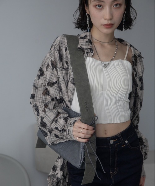 VACANCY（ヴァカンシー）の「サイドリボン配色ハンドバッグ（ハンドバッグ・レディース・ブラック/チャコールグレー/イエロー・FREE）」の17枚目の写真