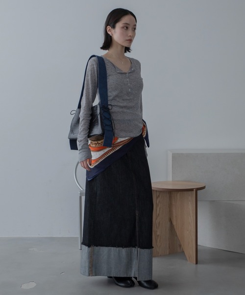 VACANCY（ヴァカンシー）の「サイドリボン配色ハンドバッグ（ハンドバッグ・レディース・ブラック/チャコールグレー/イエロー・FREE）」の19枚目の写真