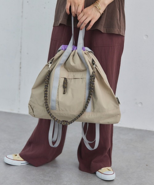 Doux archives（ドゥアルシーヴ）の「ナイロン3WAYスクエアトート（トートバッグ・レディース・グレー/ブラック・FREE）」の17枚目の写真