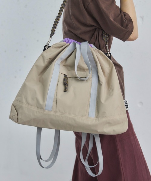 Doux archives（ドゥアルシーヴ）の「ナイロン3WAYスクエアトート（トートバッグ・レディース・グレー/ブラック・FREE）」の20枚目の写真