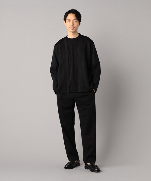 COMME CA MEN(コムサメン)の「ケーブルコンビ ハッピカーディガン(カーディガン/ボレロ・メンズ・ブラック/チャコールグレー・M/L)」の3枚目の写真