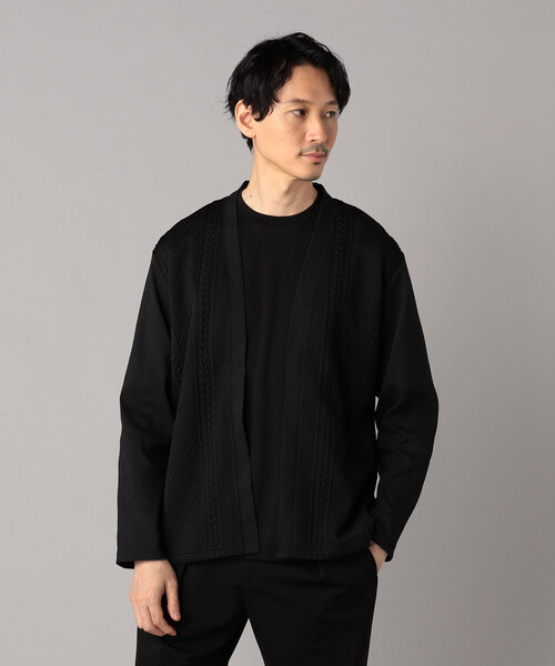 COMME CA MEN(コムサメン)の「ケーブルコンビ ハッピカーディガン(カーディガン/ボレロ・メンズ・ブラック/チャコールグレー・M/L)」の6枚目の写真