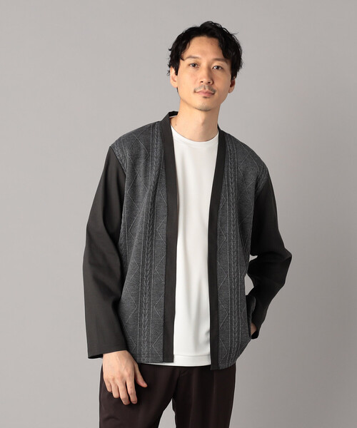 COMME CA MEN(コムサメン)の「ケーブルコンビ ハッピカーディガン(カーディガン/ボレロ・メンズ・ブラック/チャコールグレー・M/L)」の11枚目の写真