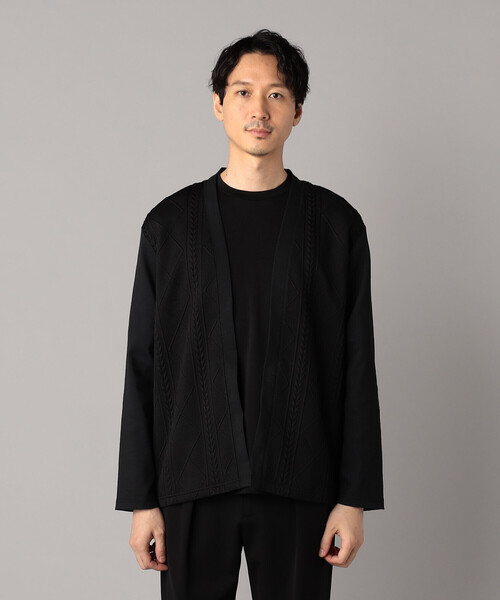 COMME CA MEN(コムサメン)の「ケーブルコンビ ハッピカーディガン(カーディガン/ボレロ・メンズ・ブラック/チャコールグレー・M/L)」の12枚目の写真