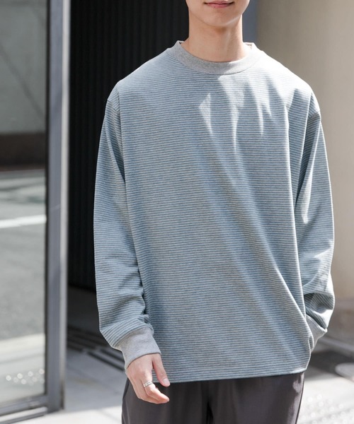 FORK&SPOON（フォークアンドスプーン）の「FORK&SPOON　プレーティングボーダーロングスリーブTシャツ（Tシャツ/カットソー・メンズ・ブラック系その他/グレー系その他/ホワイト系その他・4/5）」の3枚目の写真