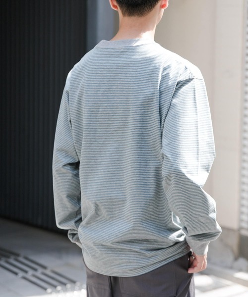 FORK&SPOON（フォークアンドスプーン）の「FORK&SPOON　プレーティングボーダーロングスリーブTシャツ（Tシャツ/カットソー・メンズ・ブラック系その他/グレー系その他/ホワイト系その他・4/5）」の10枚目の写真