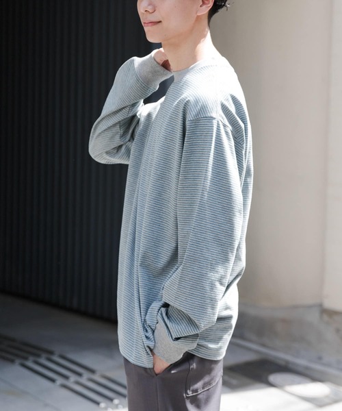 FORK&SPOON（フォークアンドスプーン）の「FORK&SPOON　プレーティングボーダーロングスリーブTシャツ（Tシャツ/カットソー・メンズ・ブラック系その他/グレー系その他/ホワイト系その他・4/5）」の11枚目の写真