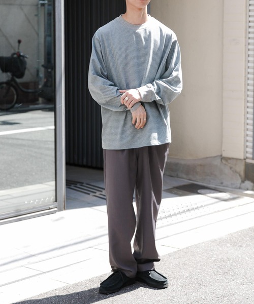 FORK&SPOON（フォークアンドスプーン）の「FORK&SPOON　プレーティングボーダーロングスリーブTシャツ（Tシャツ/カットソー・メンズ・ブラック系その他/グレー系その他/ホワイト系その他・4/5）」の13枚目の写真