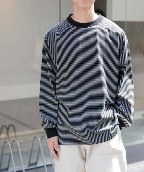 FORK&SPOON（フォークアンドスプーン）の「FORK&SPOON　プレーティングボーダーロングスリーブTシャツ（Tシャツ/カットソー・メンズ・ブラック系その他/グレー系その他/ホワイト系その他・4/5）」の14枚目の写真
