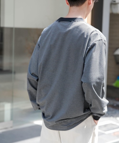 FORK&SPOON（フォークアンドスプーン）の「FORK&SPOON　プレーティングボーダーロングスリーブTシャツ（Tシャツ/カットソー・メンズ・ブラック系その他/グレー系その他/ホワイト系その他・4/5）」の16枚目の写真