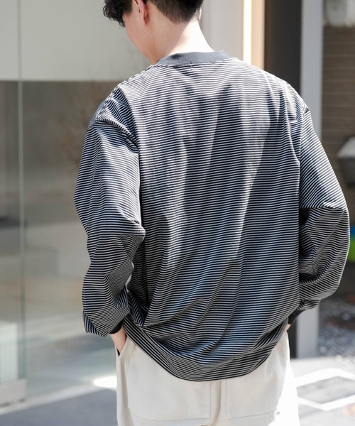 FORK&SPOON（フォークアンドスプーン）の「FORK&SPOON　プレーティングボーダーロングスリーブTシャツ（Tシャツ/カットソー・メンズ・ブラック系その他/グレー系その他/ホワイト系その他・4/5）」の17枚目の写真