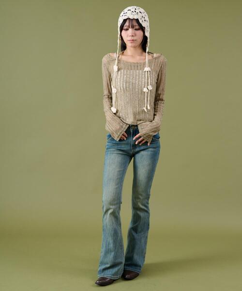 dispark(ディスパーク)の「DISPARK/チョーカーデザインニット(ニット/セーター・レディース・カーキ/ブラック/ホワイト・FREE)」の5枚目の写真