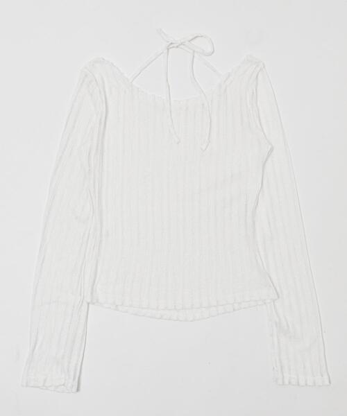 dispark(ディスパーク)の「DISPARK/チョーカーデザインニット(ニット/セーター・レディース・カーキ/ブラック/ホワイト・FREE)」の12枚目の写真