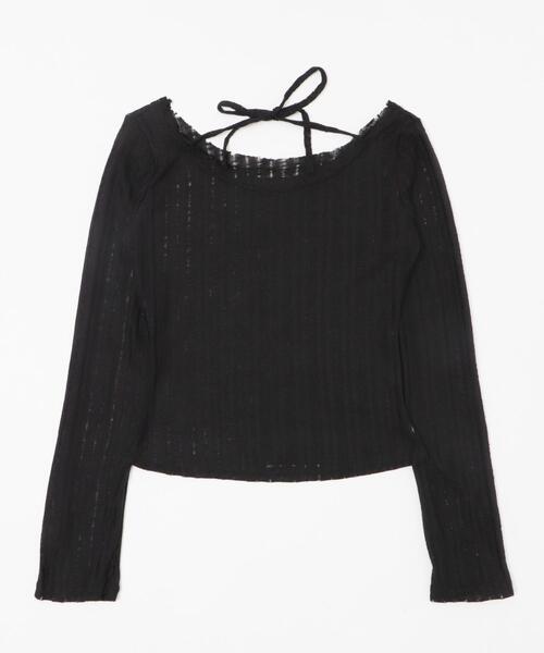 dispark(ディスパーク)の「DISPARK/チョーカーデザインニット(ニット/セーター・レディース・カーキ/ブラック/ホワイト・FREE)」の13枚目の写真