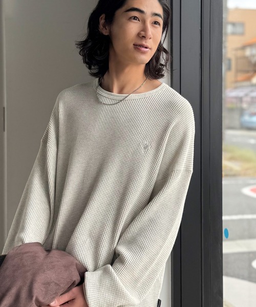 Classical Origin(クラシカルオリジン)の「「ヘビーウェイト一択。」綿100%ワッフルクルーネックビッグTシャツ/Cotton 100% Waffle Crew Neck Big T-Shirt(Tシャツ/カットソー・メンズ・ブラック/杢グレー/オートミール・SMALL/MEDIUM/LARGE)」の18枚目の写真