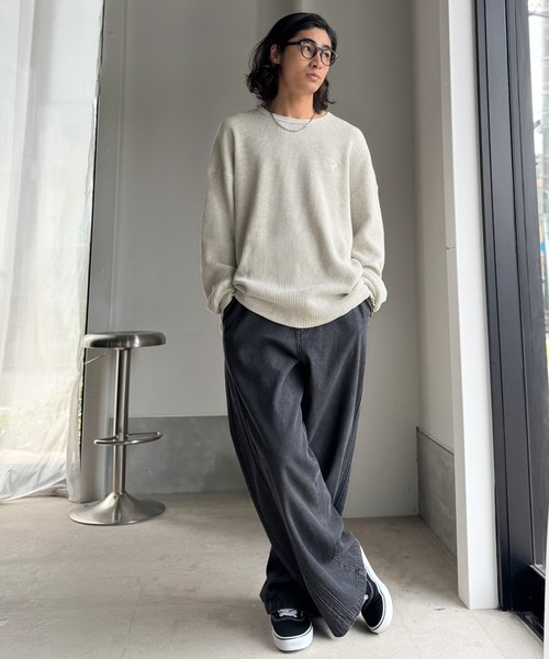Classical Origin(クラシカルオリジン)の「「ヘビーウェイト一択。」綿100%ワッフルクルーネックビッグTシャツ/Cotton 100% Waffle Crew Neck Big T-Shirt(Tシャツ/カットソー・メンズ・ブラック/杢グレー/オートミール・SMALL/MEDIUM/LARGE)」の22枚目の写真