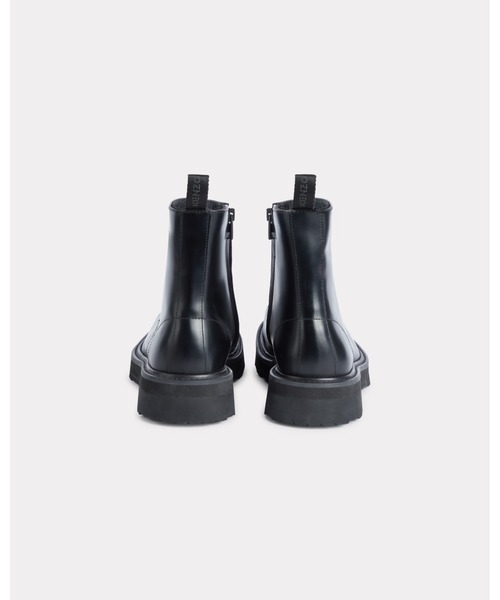 KENZO(ケンゾー)の「'KENZOSMILE' レザー レースアップ ブーツ(ブーツ・メンズ・ブラック系その他・41/42)」の4枚目の写真