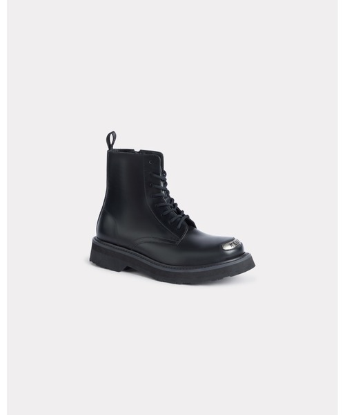 KENZO(ケンゾー)の「'KENZOSMILE' レザー レースアップ ブーツ(ブーツ・メンズ・ブラック系その他・41/42)」の2枚目の写真