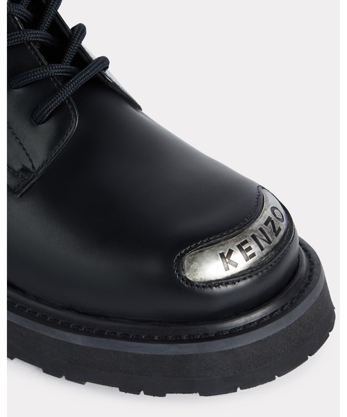 KENZO(ケンゾー)の「'KENZOSMILE' レザー レースアップ ブーツ(ブーツ・メンズ・ブラック系その他・41/42)」の3枚目の写真