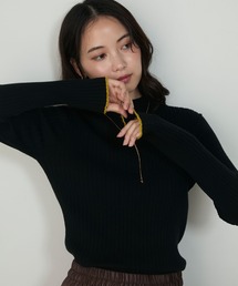 forksy.（フォルクシー）の「【forksy.】配色 ボトルハイネックリブニットプルオーバー〈吸湿発熱〉（ニット/セーター）」