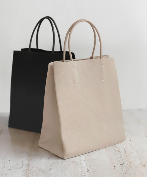 ANEMONE（アネモネ）の「ショッパーニットバッグ（トートバッグ・レディース・ベージュ/レッド/ブラック/ブルー・FREE）」の3枚目の写真