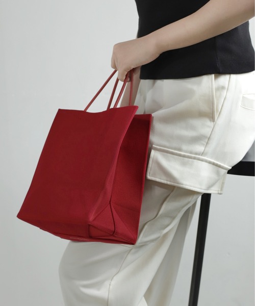 ANEMONE（アネモネ）の「ショッパーニットバッグ（トートバッグ・レディース・ベージュ/レッド/ブラック/ブルー・FREE）」の4枚目の写真