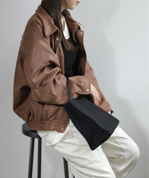 ANEMONE（アネモネ）の「ショッパーニットバッグ（トートバッグ・レディース・ベージュ/レッド/ブラック/ブルー・FREE）」の2枚目の写真