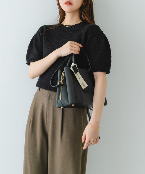 RODE SKO（ロデスコ）の「ロゴリボン付2WAYハンドバッグ（ハンドバッグ・レディース・ブラック/オフホワイト/ベージュ・ONE）」の5枚目の写真