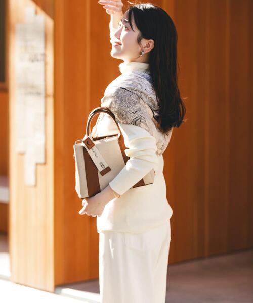 RODE SKO（ロデスコ）の「ロゴリボン付2WAYハンドバッグ（ハンドバッグ・レディース・ブラック/オフホワイト/ベージュ・ONE）」の18枚目の写真