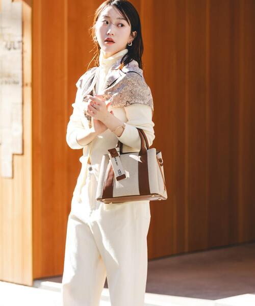 RODE SKO（ロデスコ）の「ロゴリボン付2WAYハンドバッグ（ハンドバッグ・レディース・ブラック/オフホワイト/ベージュ・ONE）」の20枚目の写真