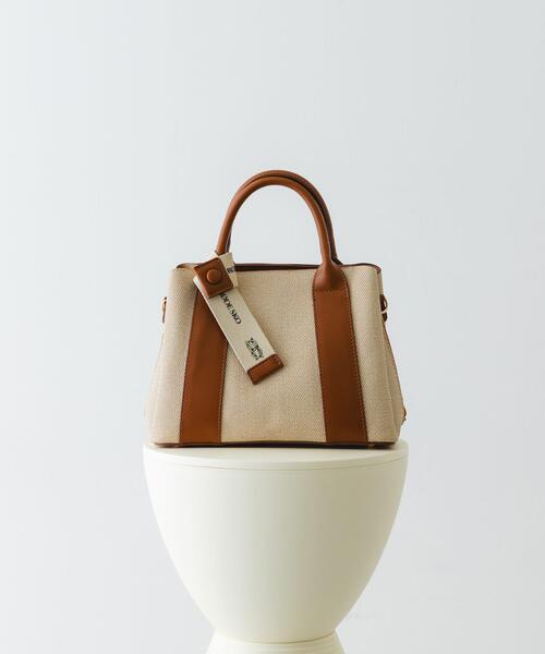 RODE SKO（ロデスコ）の「『Mサイズ』ロゴリボン付2WAYハンドバッグ（ハンドバッグ・レディース・ブラック/オフホワイト/ベージュ/アイボリー/ホワイト系その他/ライトブルー・ONE）」の7枚目の写真