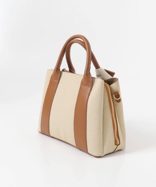 RODE SKO（ロデスコ）の「『Mサイズ』ロゴリボン付2WAYハンドバッグ（ハンドバッグ・レディース・ブラック/オフホワイト/ベージュ/アイボリー/ホワイト系その他/ライトブルー・ONE）」の14枚目の写真