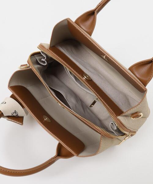 RODE SKO（ロデスコ）の「『Mサイズ』ロゴリボン付2WAYハンドバッグ（ハンドバッグ・レディース・ブラック/オフホワイト/ベージュ/アイボリー/ホワイト系その他/ライトブルー・ONE）」の17枚目の写真