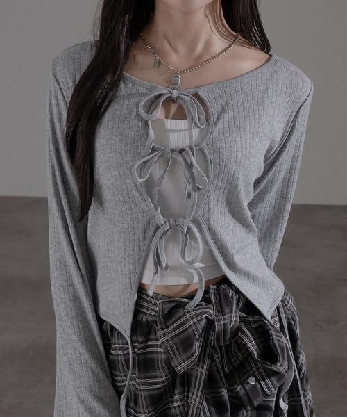 セール】フロントリボントップス【ZOZOTOWN限定アイテム】（Tシャツ