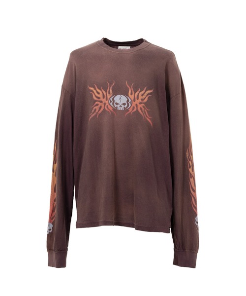 Skull Flame' Distressed L/S T-shirt（Tシャツ/カットソー