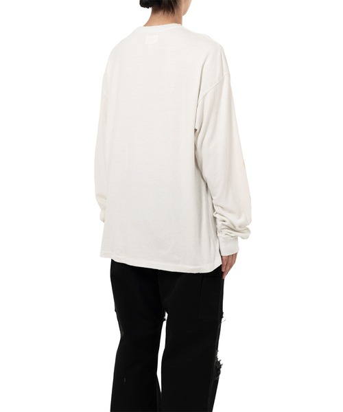KAMIYA（カミヤ）の「"Skull Flame" Distressed L/S T-shirt（Tシャツ/カットソー・メンズ・ブラック/ホワイト/ブラウン・M/L/S）」の7枚目の写真