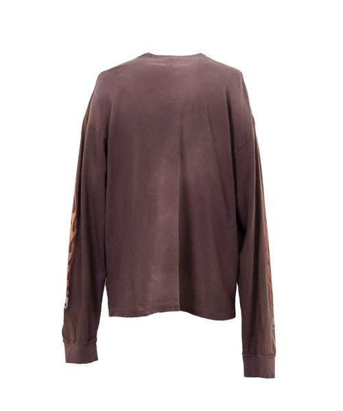 Skull Flame' Distressed L/S T-shirt（Tシャツ/カットソー）｜KAMIYA