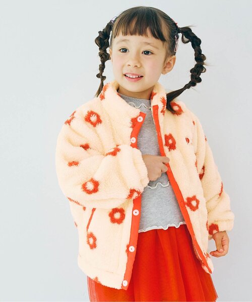 p.premier(ピードットプルミエ)の「【ジュニア対応】ファーフリースブルゾン(ブルゾン・キッズ・ブラック/レッド/ブルー/グリーン/アイボリー/ラベンダー・90/100/110/120/80/130/140)」の2枚目の写真