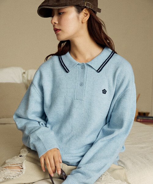 今だけお値下げ中　yori マリンドットパフポロニット TRICOTS JEAN MARC（トリコットジーンマルク） ボーダー ニットPO