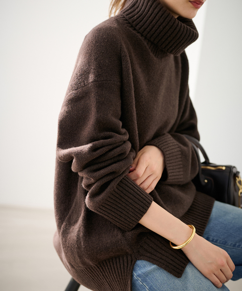 セール】≪WEB先行追加≫AQUA タートルプルオーバー（ニット/セーター