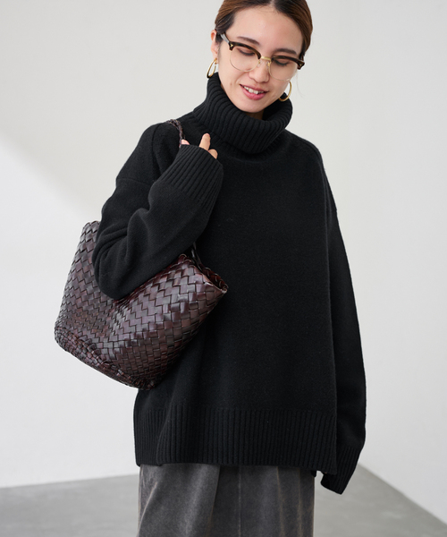 ≪WEB先行追加≫AQUA タートルプルオーバー（ニット/セーター