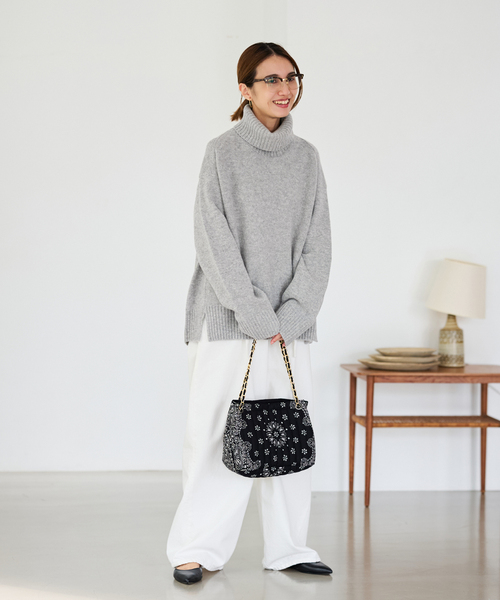 【新品未使用】FRAMeWORK AQUA タートルプルオーバー ニット ≪追加≫AQUAタートルプルオーバー（ニット／セーター）｜FRAMeWORK