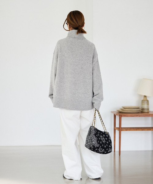 ≪WEB先行追加≫AQUA タートルプルオーバー（ニット/セーター