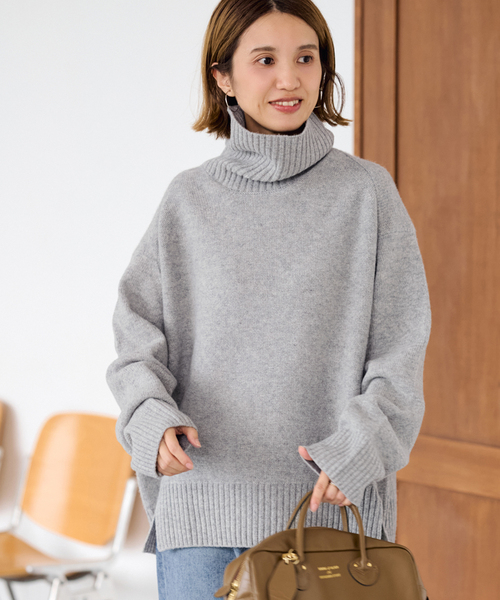 セール】≪WEB先行追加≫AQUA タートルプルオーバー（ニット/セーター