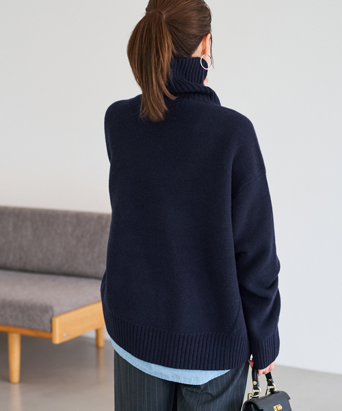 新品　フレームワーク　AQUA　カシミヤ混　タートルプルオーバー　ニット ≪WEB先行追加≫AQUA タートルプルオーバー（ニット/セーター