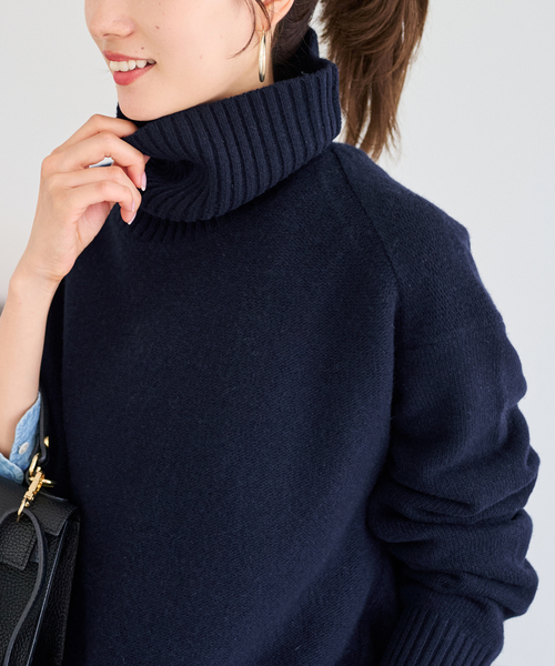 新品　フレームワーク　AQUA　カシミヤ混　タートルプルオーバー　ニット 新品 フレームワーク AQUA カシミヤ混 タートルプルオーバー ニット